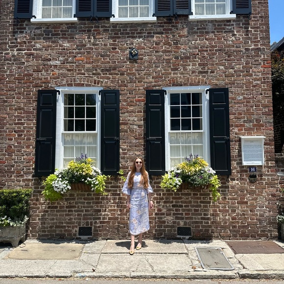 ZIMMERMANN Postcard midi dress size 0= US 2/4 *light discoloration spots on back - Picture 14 of 15